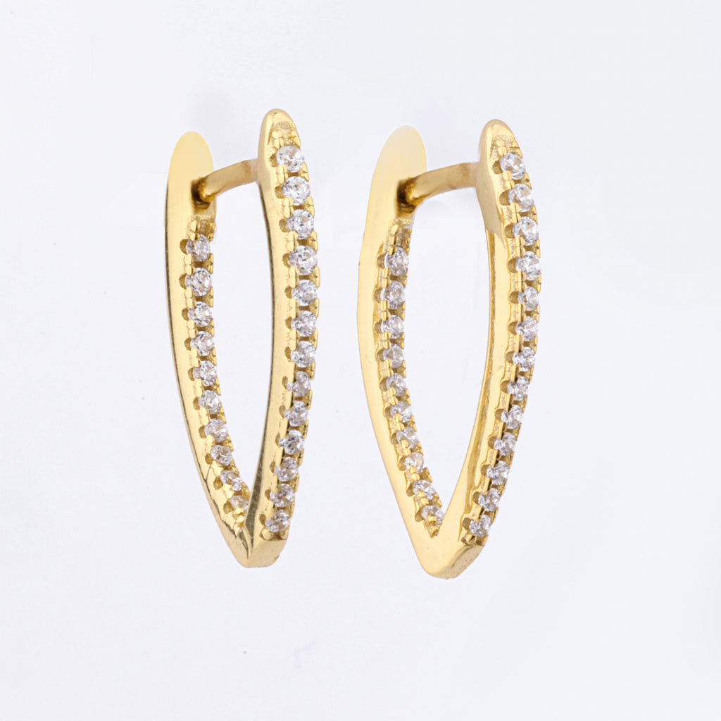 V Oval Earring