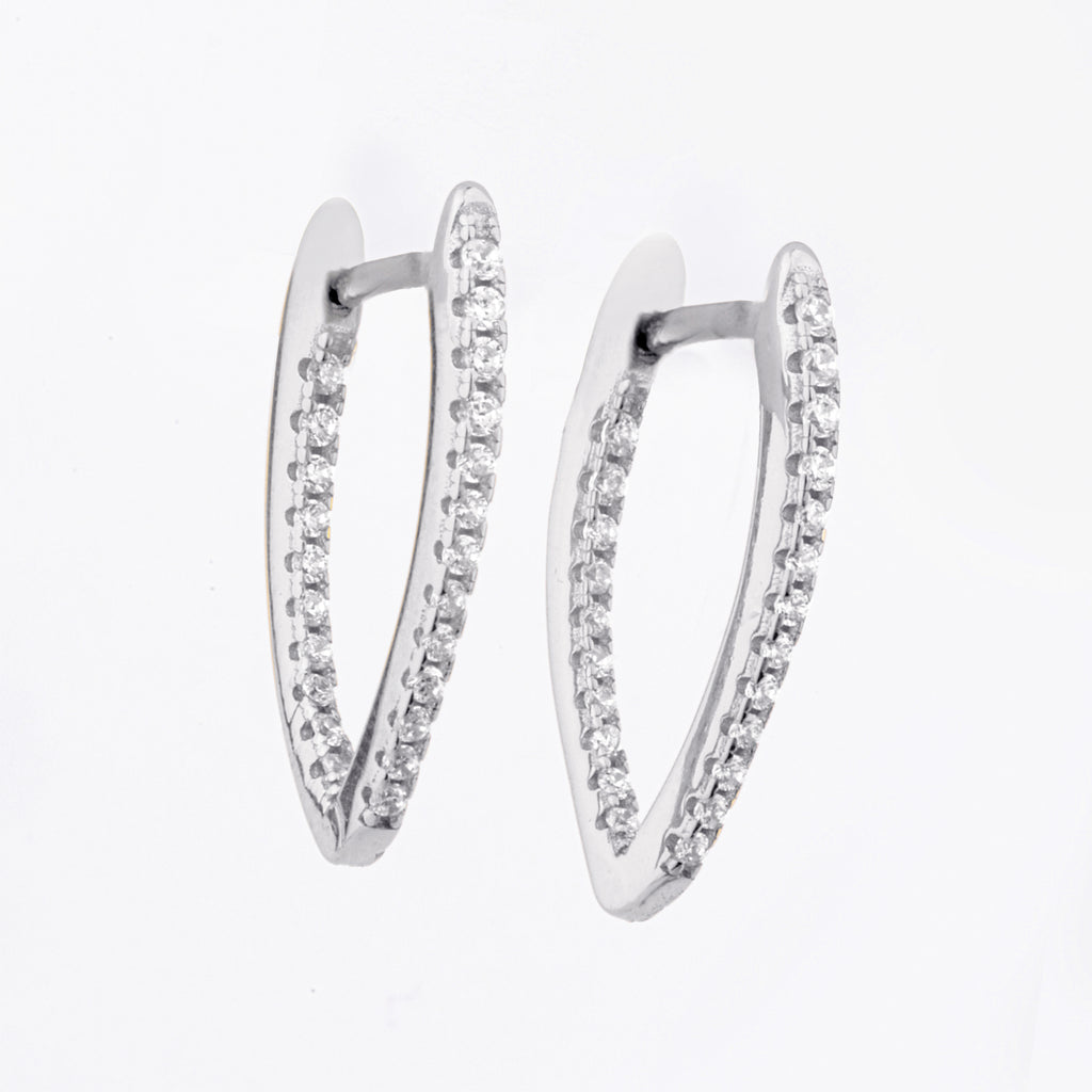 V Oval Earring