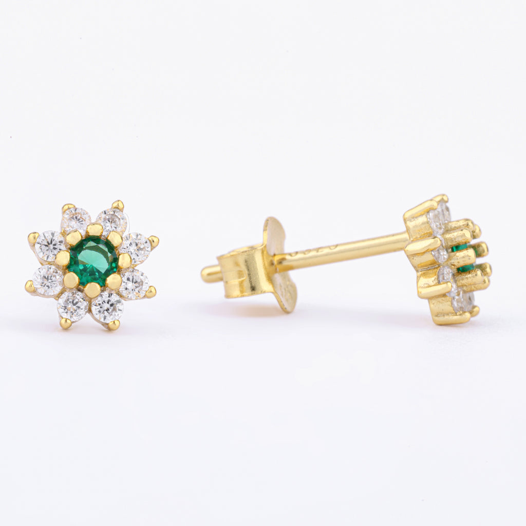 Green Flower Stud