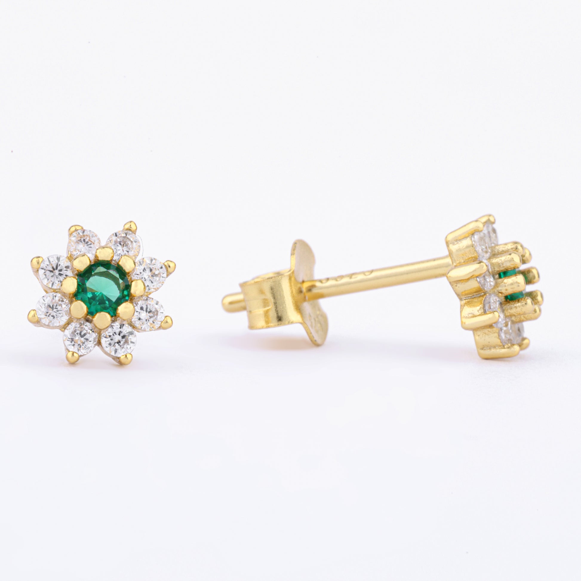 Green Flower Stud