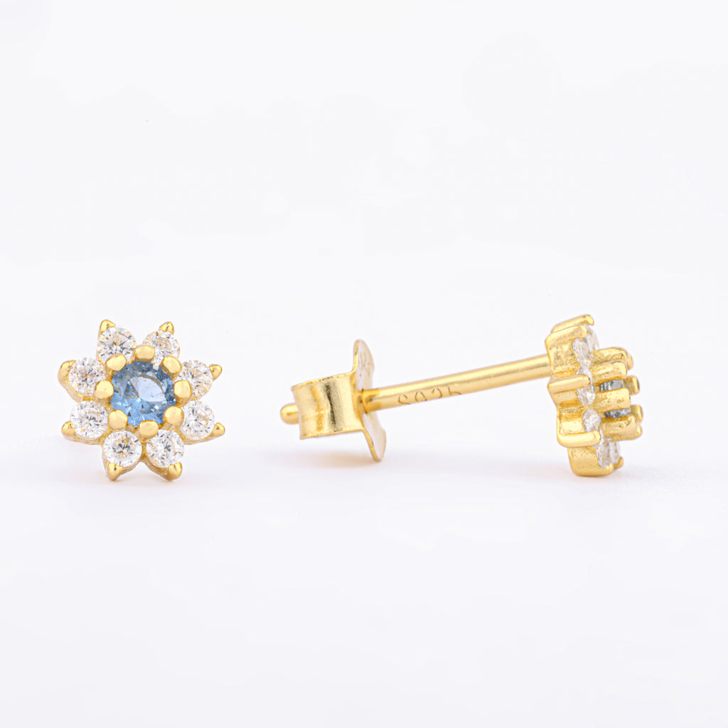 Blue Flower Stud