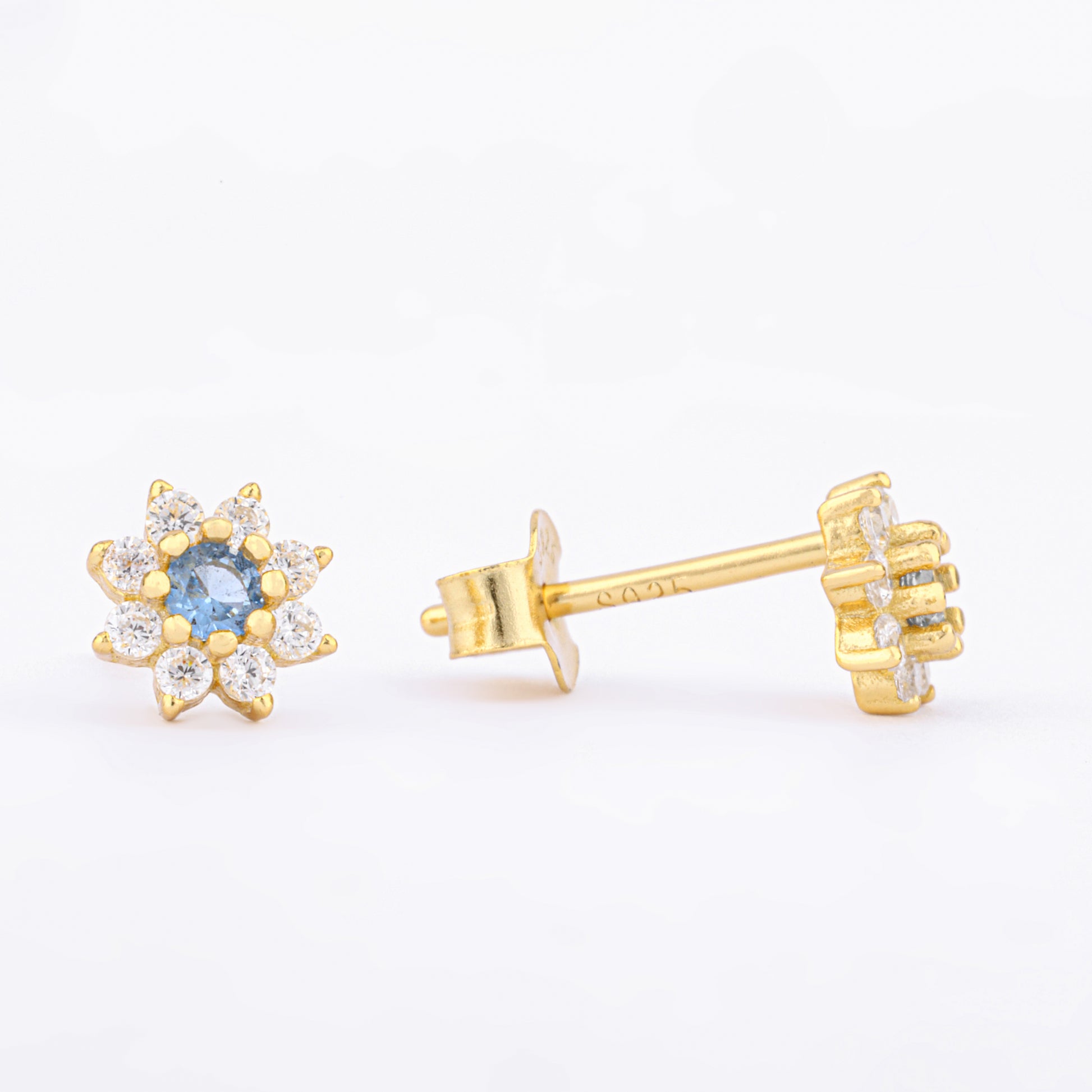 Blue Flower Stud