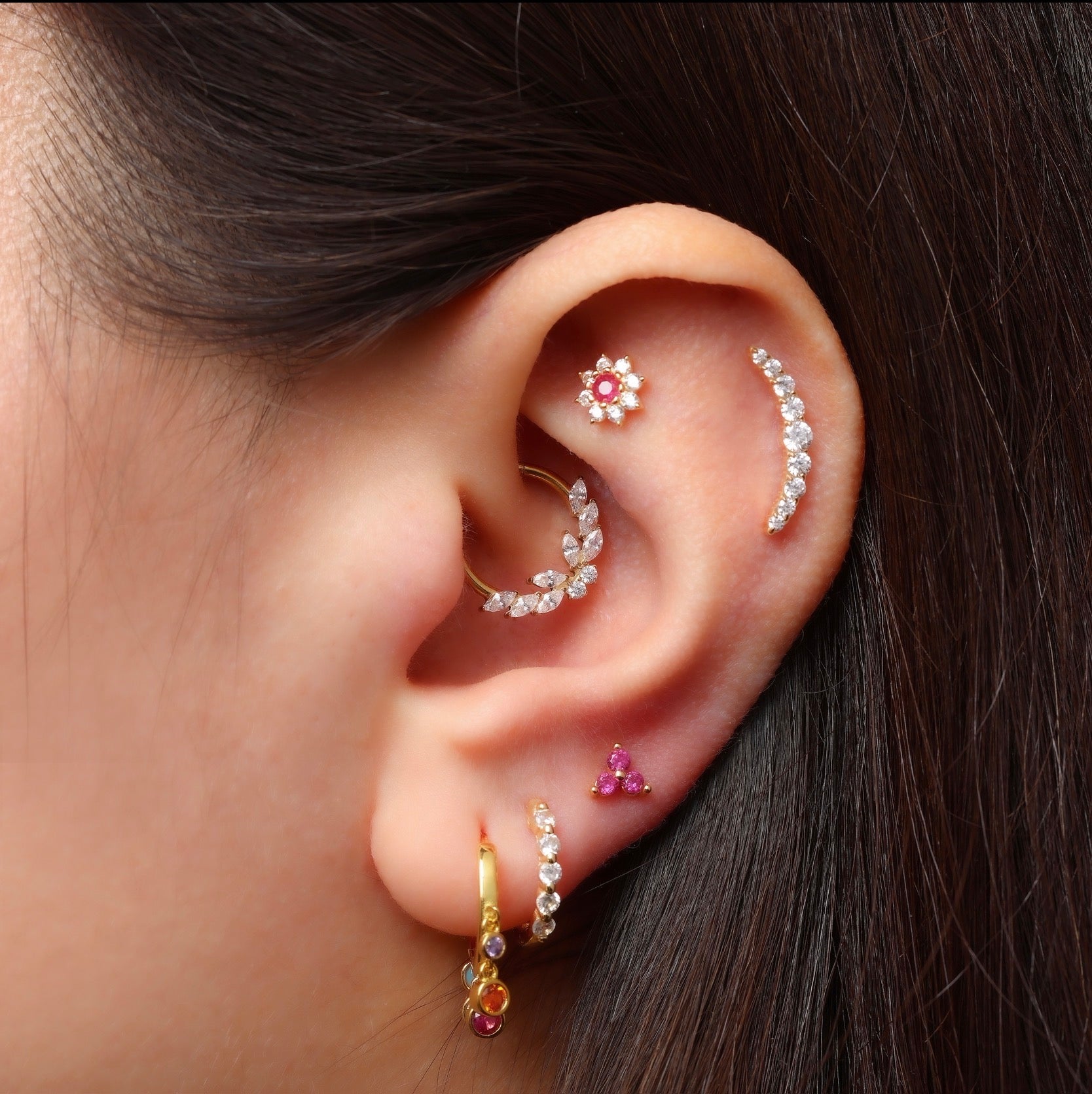 Butterfly Daith Titanium Hinge Ring