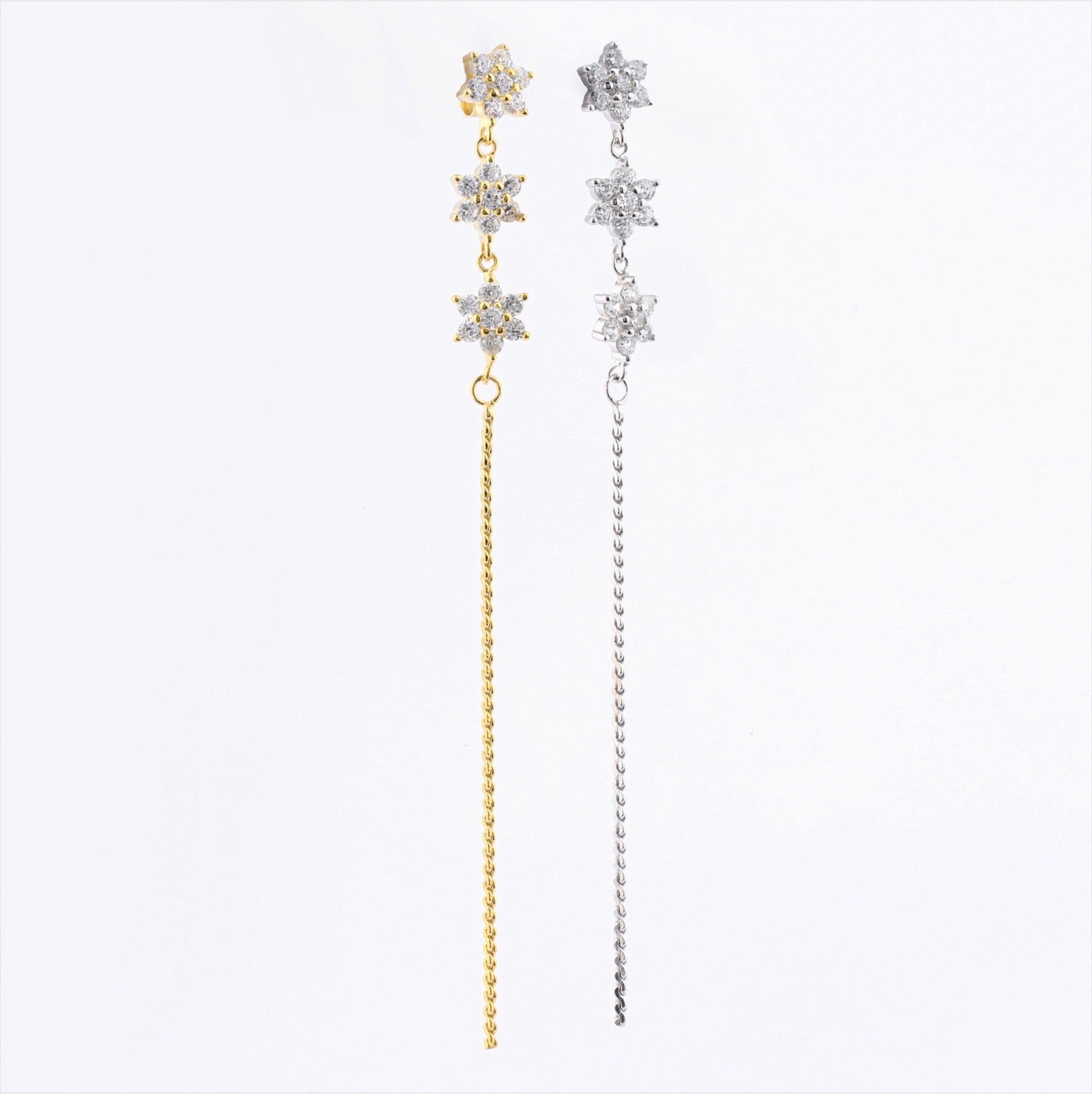 Triple Flower Long Chain