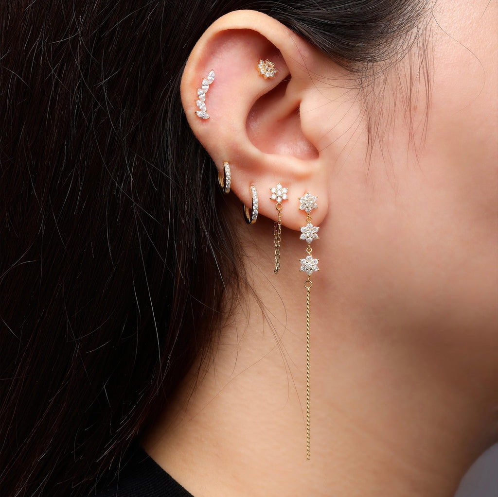 Triple Flower Long Chain