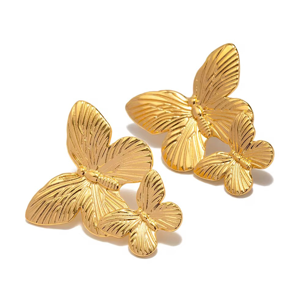 Double Butterfly Earrings