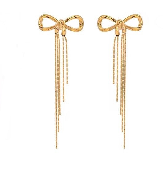 Bow Tassel Earrings