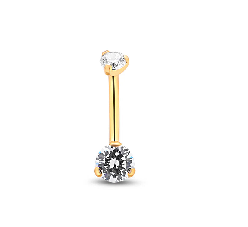 Belly Mini Zircon Gold Titanium
